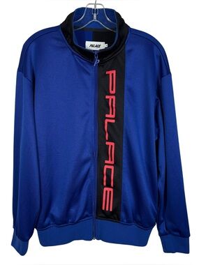 Palace Skateboards Ritual Zip Up Blue/Black Windbreaker Track Jacket Top Bloke S